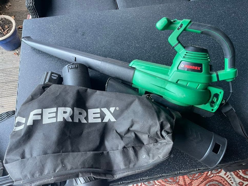 Ferrex bladblazer annex zuiger - Zo goed als nieuw, Ophalen, Handgedragen, Zo goed als nieuw, Met opvangzak
