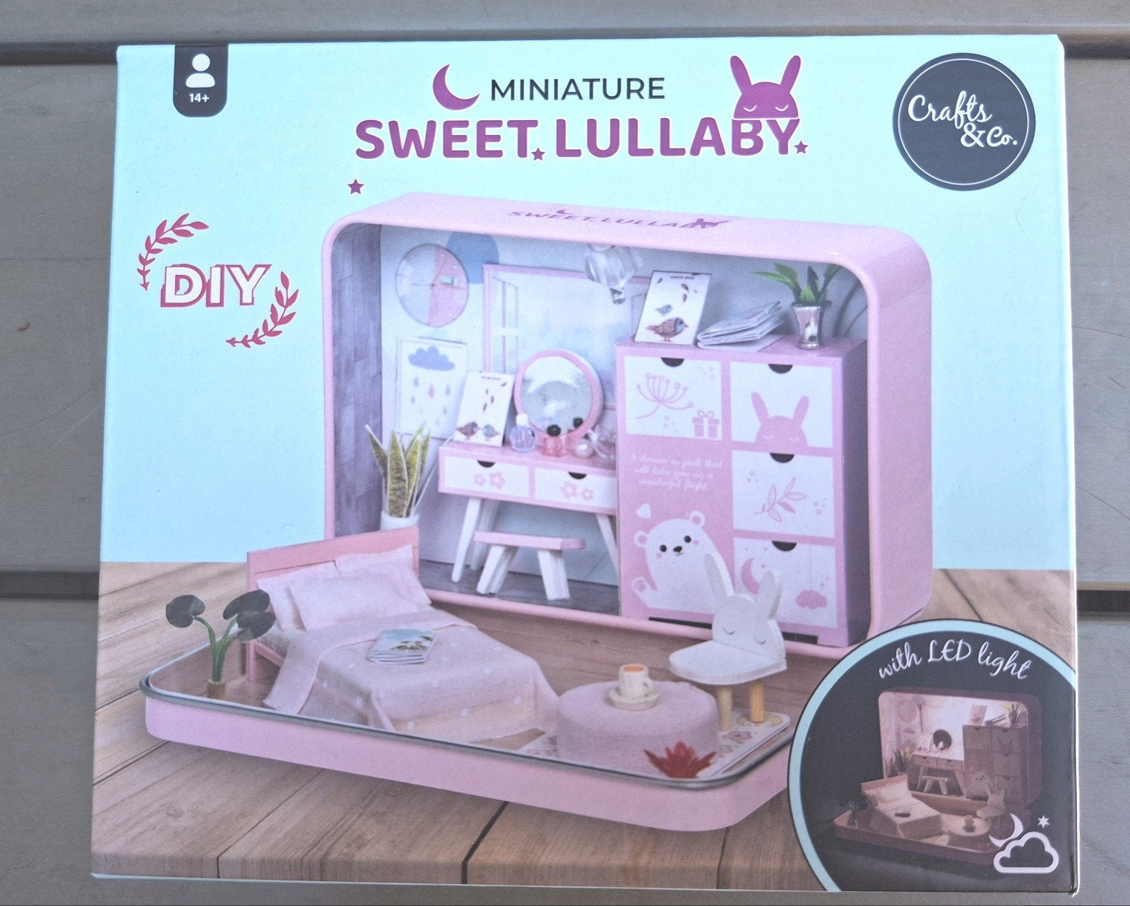 DIY Miniatuur Kamer Sweet Lullaby met LED-licht, Overige merken, Nieuw, Ophalen of Verzenden, Groter dan 1:32