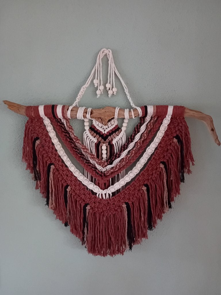 Macrame wandhanger, wanddecoratie, muurdecoratie, 45 cm, Nieuw, Ophalen of Verzenden, 50 cm