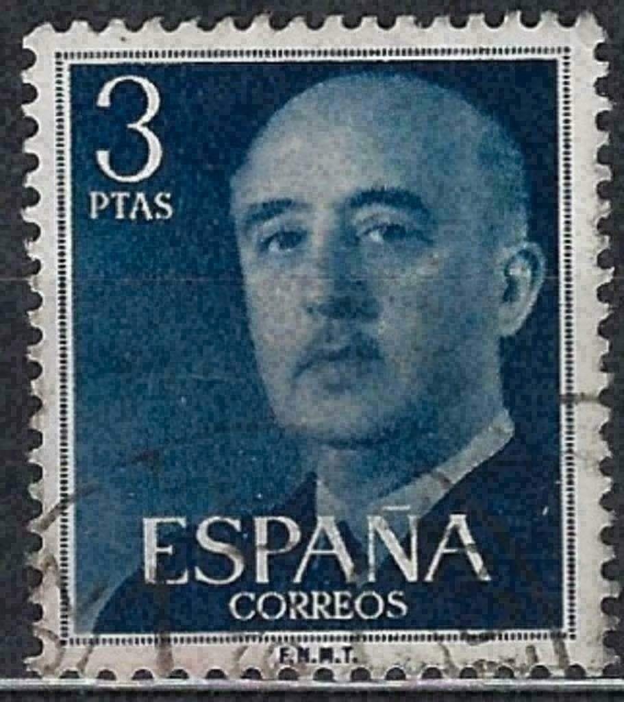Spanje 1955-1958 - Yvert 866 - Generaal Francisco Franc (ST), Postzegels en Munten, Verzenden, Gestempeld