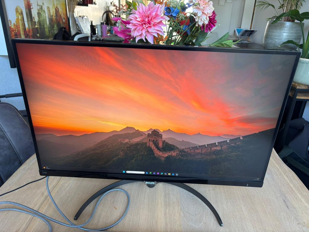 Philips Computer Monitor (276E8VJSB/00), Computers en Software, Monitoren, Ophalen, HDMI, Zo goed als nieuw, Overige typen