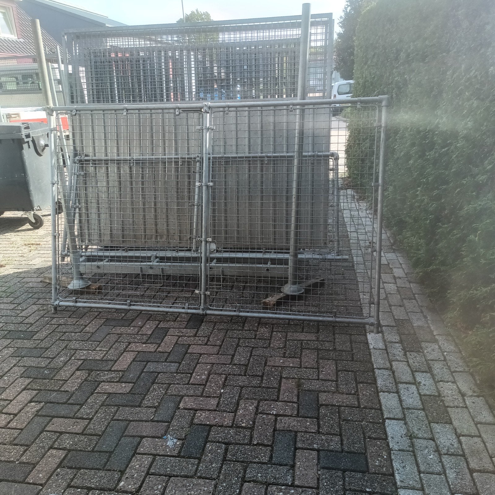 gegalvaniseerd steigerbuis reclame frame bord, Verzamelen, Ophalen, Gebruikt, Reclamebord