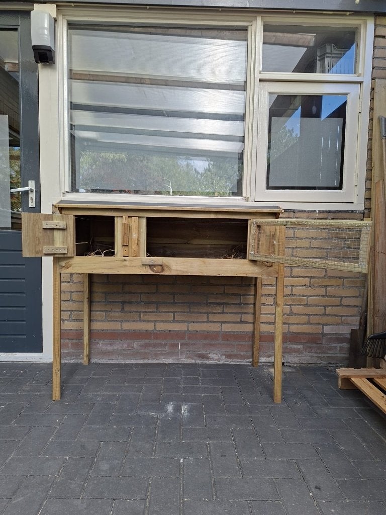 Keurig Konijnenhok / Caviahok / Buitenhok., Ophalen, Cavia, Zo goed als nieuw, 90 cm of meer
