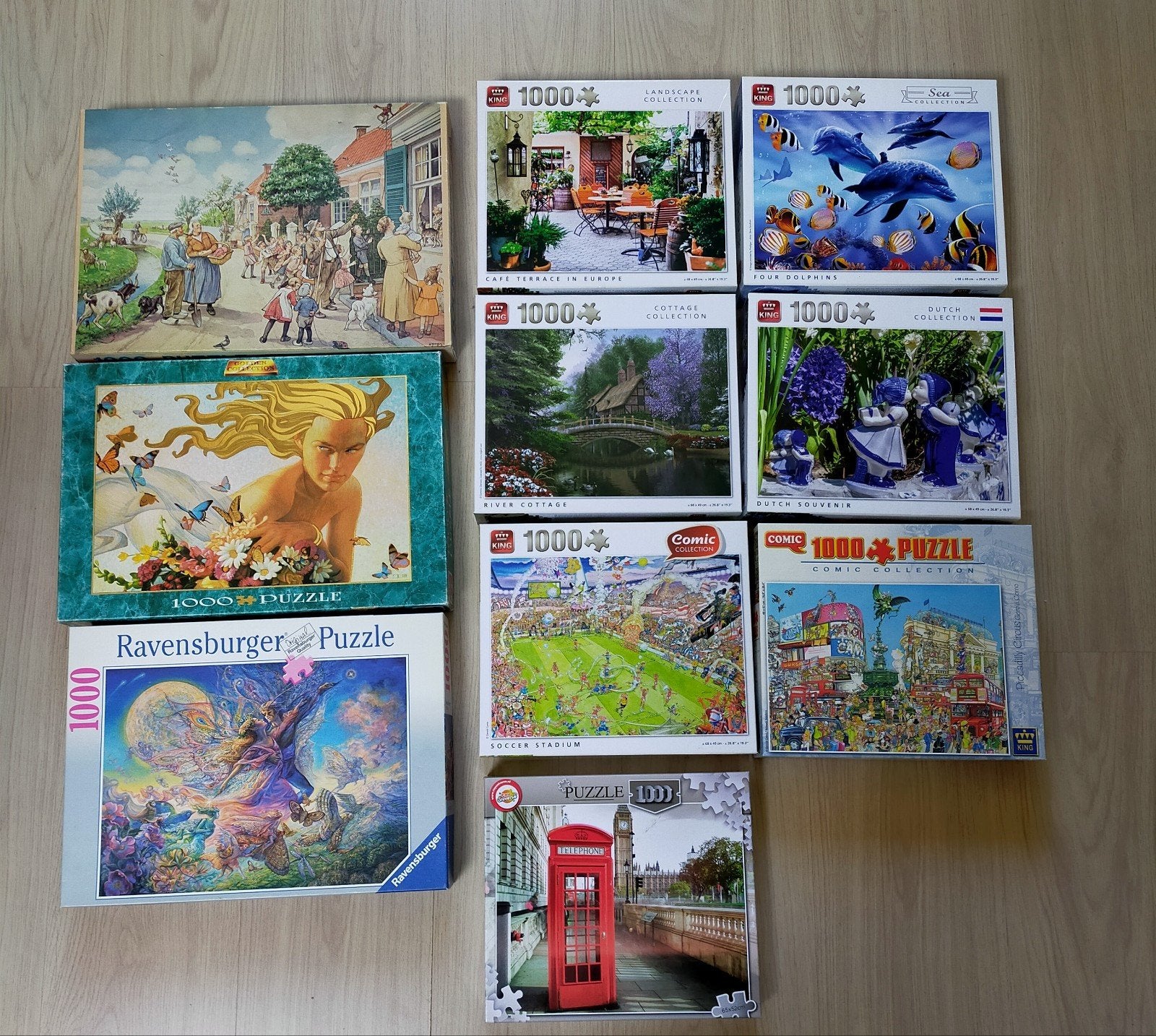 Diverse 1000-stukjes legpuzzels - Verschillende thema's, Ophalen of Verzenden, Gebruikt, Legpuzzel