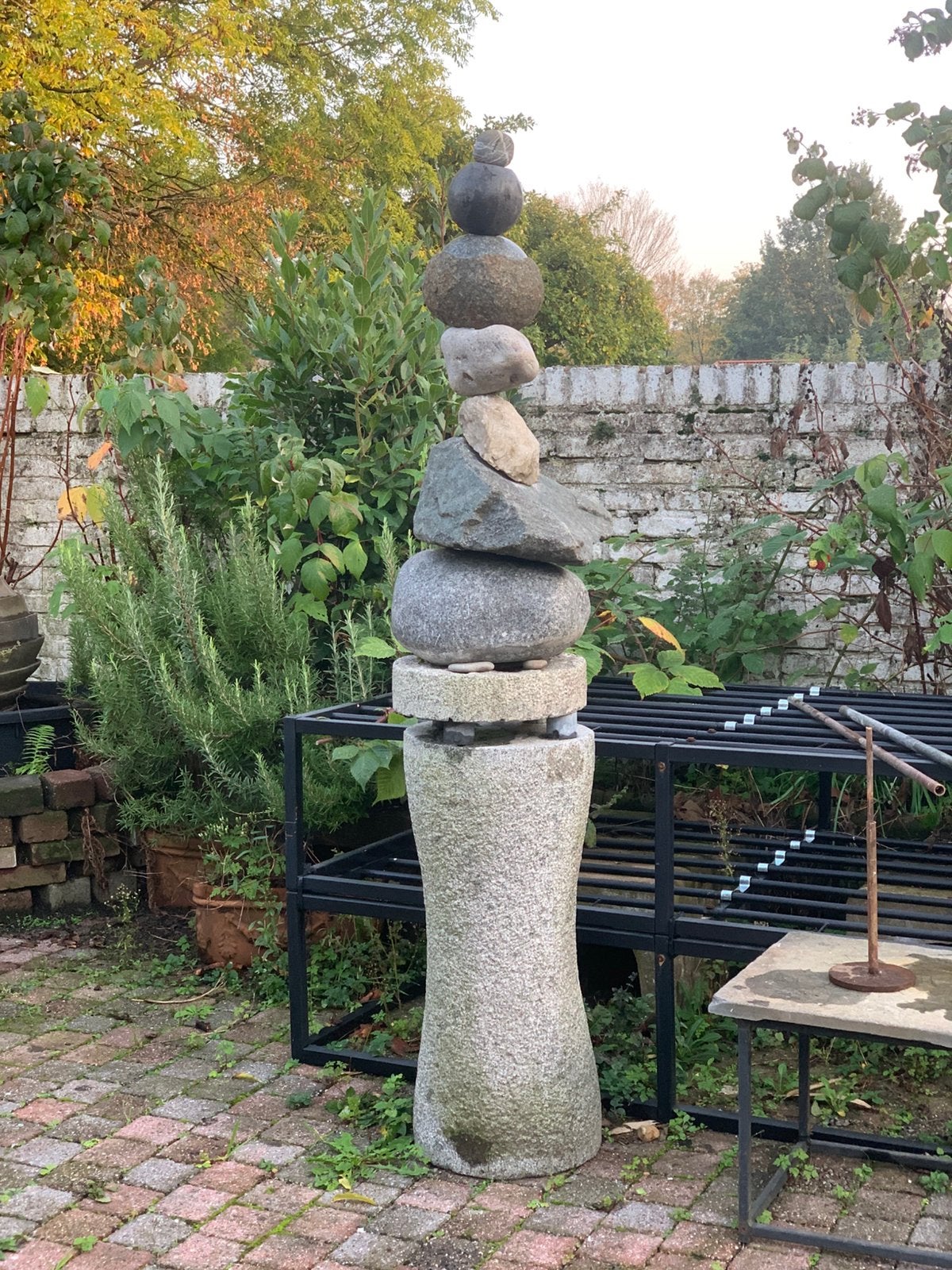 Steenmannetje/stapelstenen 160 cm hoog, Ophalen, Zo goed als nieuw, Steen, Overige typen