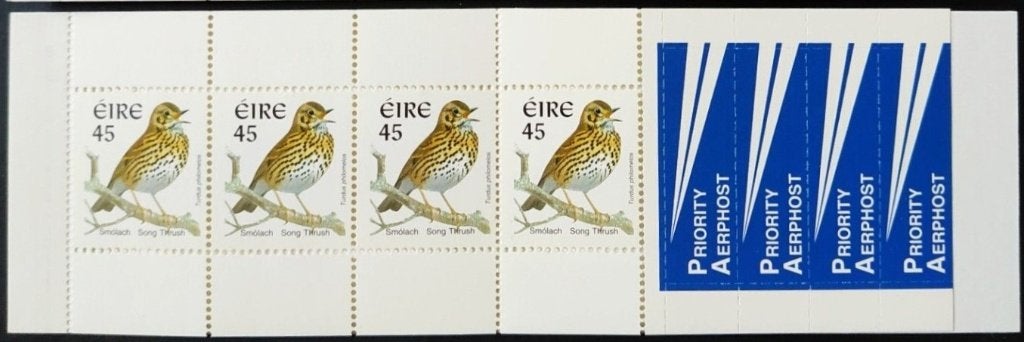 IERLAND 1999 1999 Vogels - Worldwide Airmail Postzegelboekje, Verzenden, Postfris, Dier of Natuur