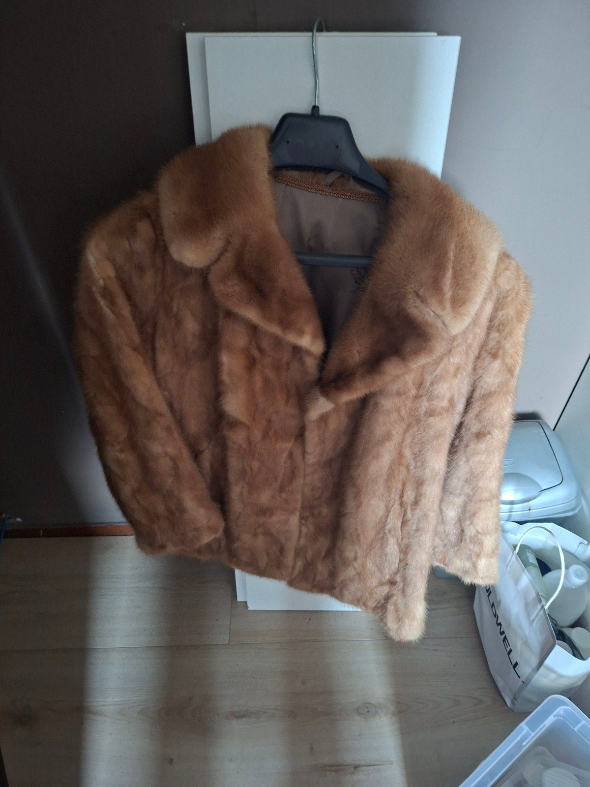 Bontjas maat S, Ophalen, Zo goed als nieuw, Maat 38/40 (M), Bruin