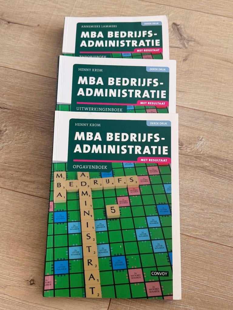 MBA Bedrijfsadministratie Boeken (3-delige set), Boeken, Studieboeken en Cursussen, Annemieke Lammers, Henny Krom, Zo goed als nieuw