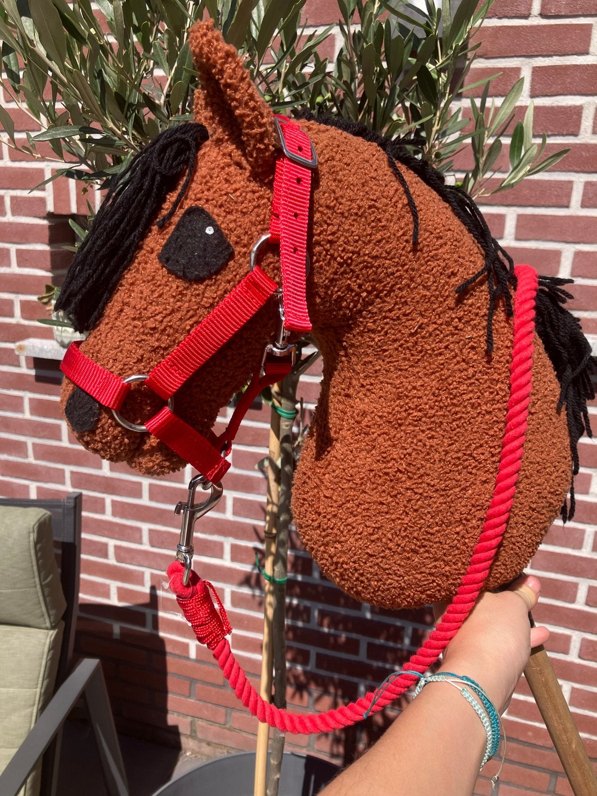 Hobbyhorse halster met touw van Pipoos - Rood, Ophalen of Verzenden, Nieuw, Jongen of Meisje