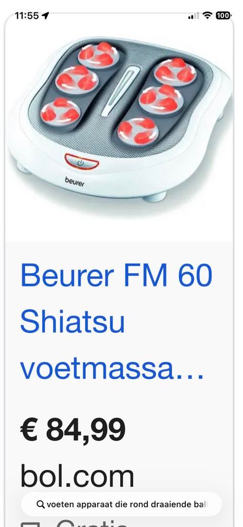 Voetmassage apparaat, Ophalen, Gebruikt, Apparaat