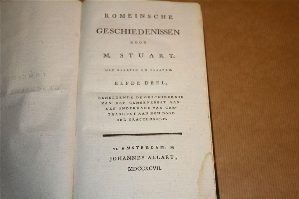 Romeinsche geschiedenissen 11e deel. Stuart, 1797., Ophalen of Verzenden
