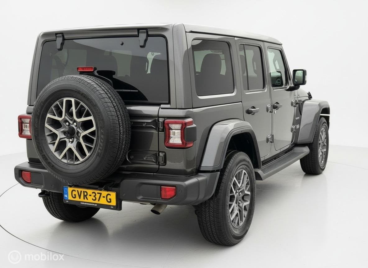 Jeep Wrangler Unlimited 4xe 380 Sahara CABRIO|LEDER|CAMERA|, Auto's, 4 cilinders, Cabriolet, 2248 kg, Vierwielaandrijving