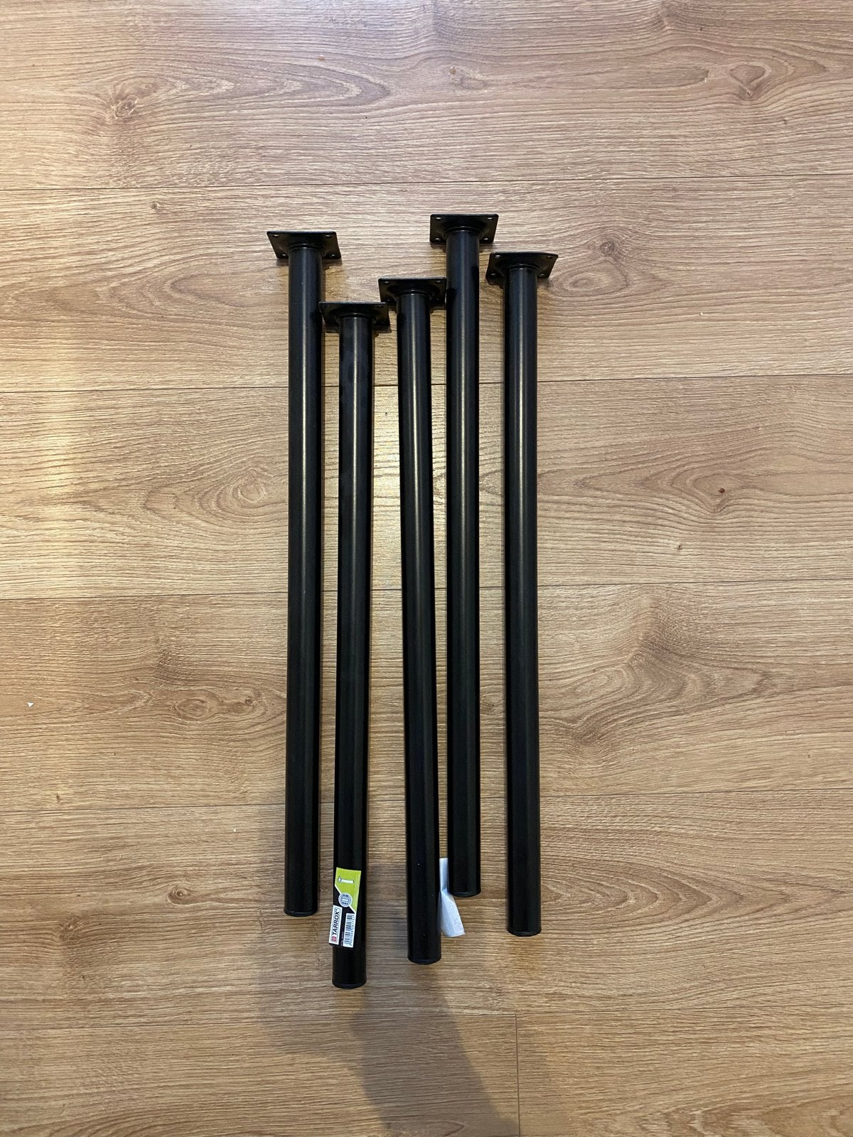 5 Zwarte metalen tafelpoot (600 mm) - Tarrox, Huis en Inrichting, Tafelpoot, Minder dan 50 cm, Gebruikt, 50 tot 100 cm