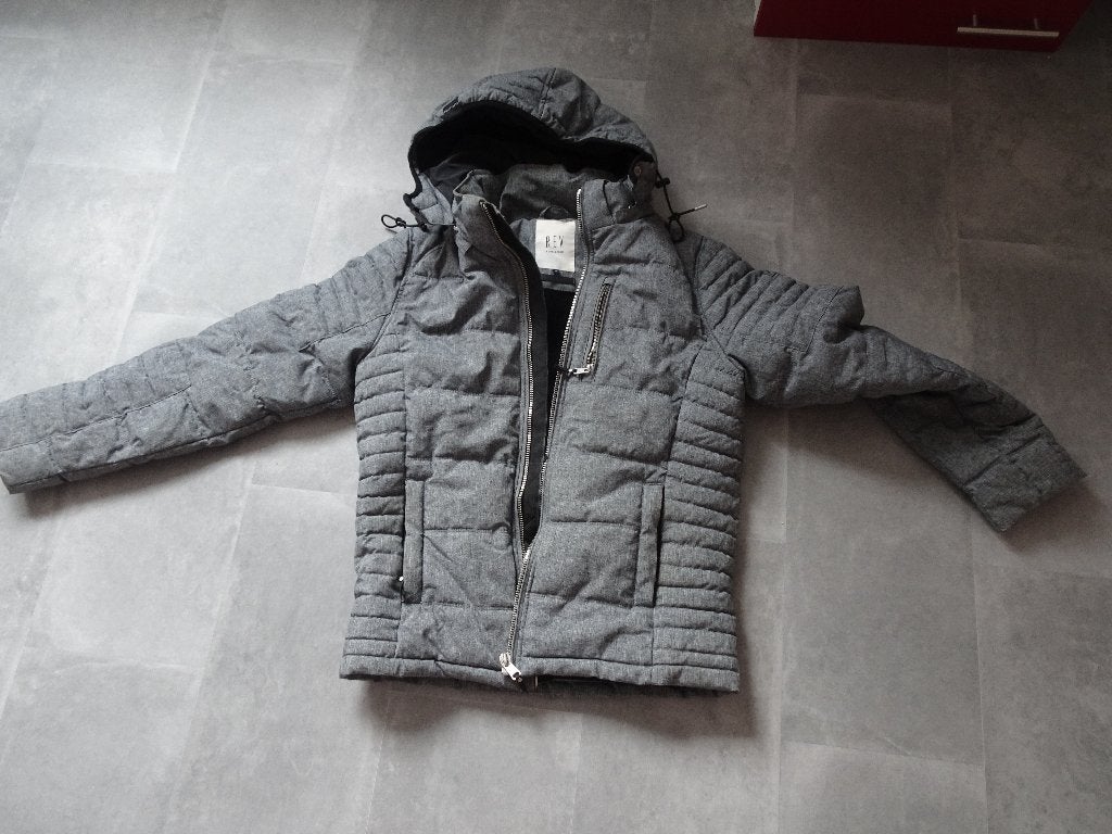 Dikke winterjas Heren Maat M, Maat 48/50 (M), Ophalen of Verzenden, Zo goed als nieuw, Grijs