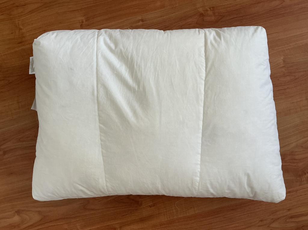 Hoofdkussen 60x45 cm vulling 60% eendendons tijk 100% katoen, Jongetje of Meisje, Wit, Ophalen of Verzenden, Zo goed als nieuw