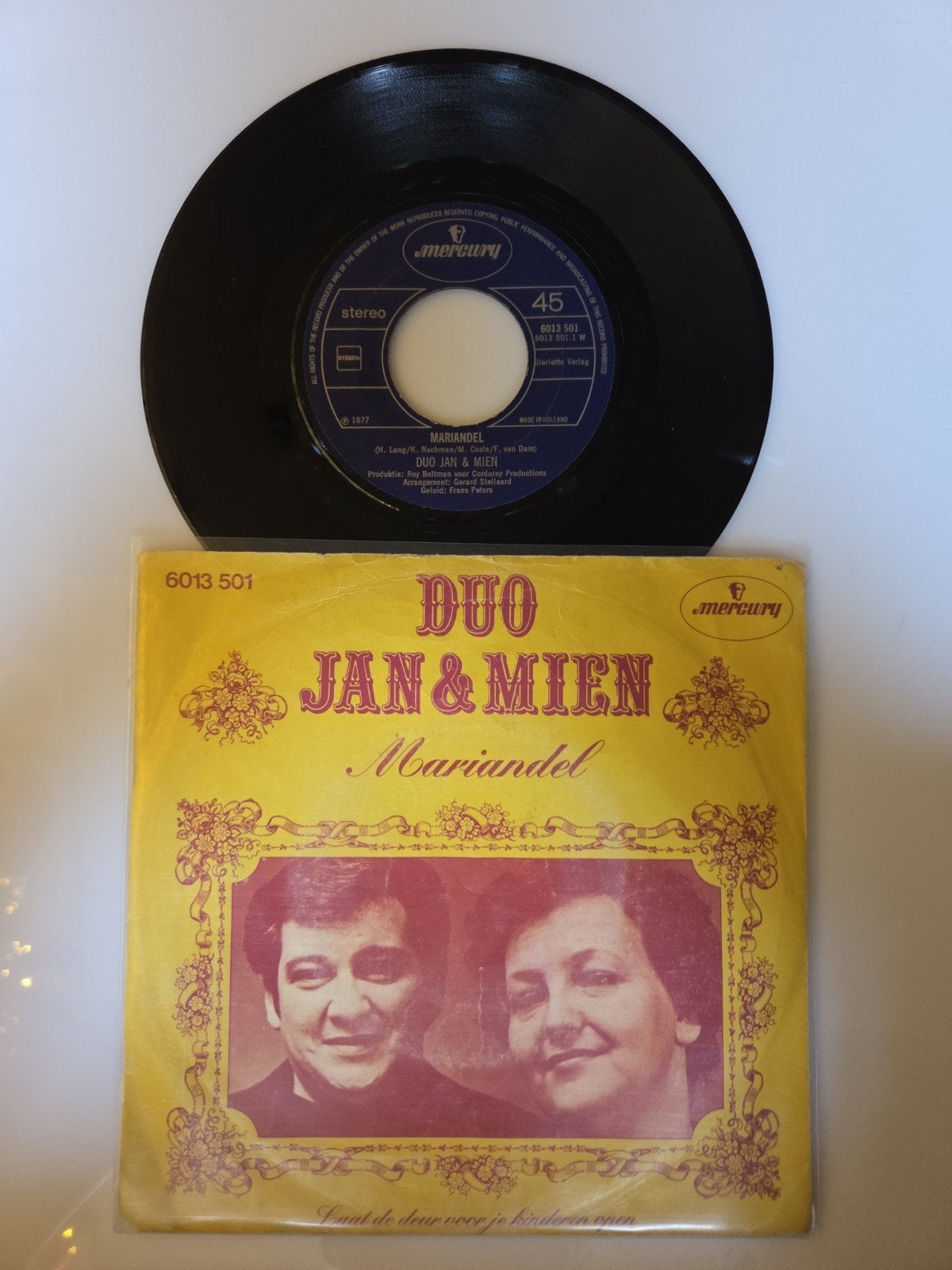 Duo Jan & Mien - Mariandel, Cd's en Dvd's, Ophalen of Verzenden, Gebruikt, 7 inch, Nederlandstalig