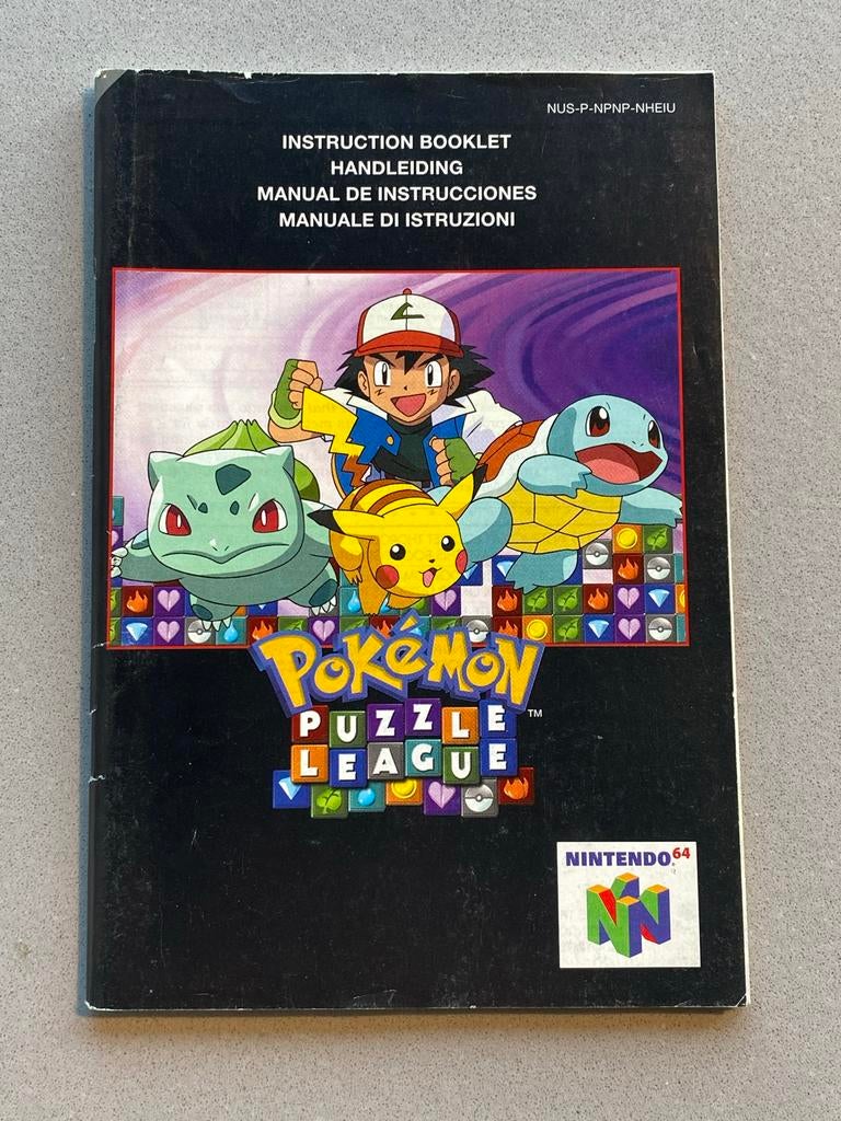 Pokémon Puzzle League N64 Handleiding, Spelcomputers en Games, Games | Nintendo 64, Ophalen of Verzenden, Gebruikt