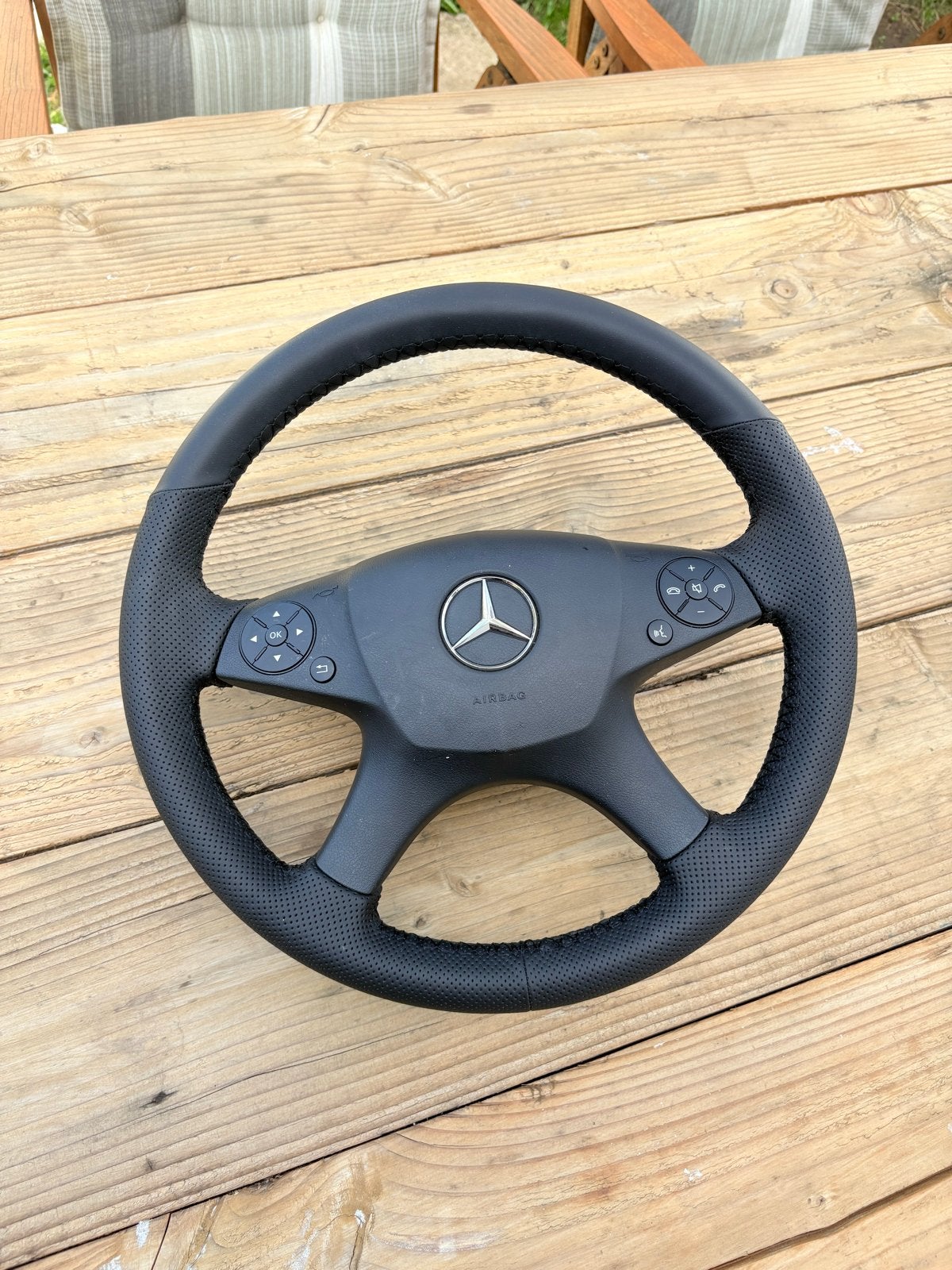 Opnieuw bekleed stuurwiel met airbagmodule C-klasse W204, Ophalen of Verzenden, Gereviseerd, Mercedes-Benz