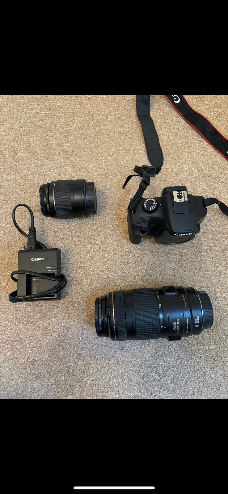 Canon 4000D + 70-300 & 18-55 mm lens, Spiegelreflex, Canon, Ophalen of Verzenden, Zo goed als nieuw