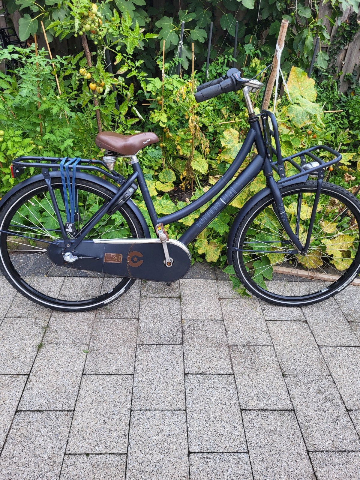 Fiets cortina U4 26 inch  blauw mat, Ophalen of Verzenden, Gebruikt, Terugtraprem, Batavus