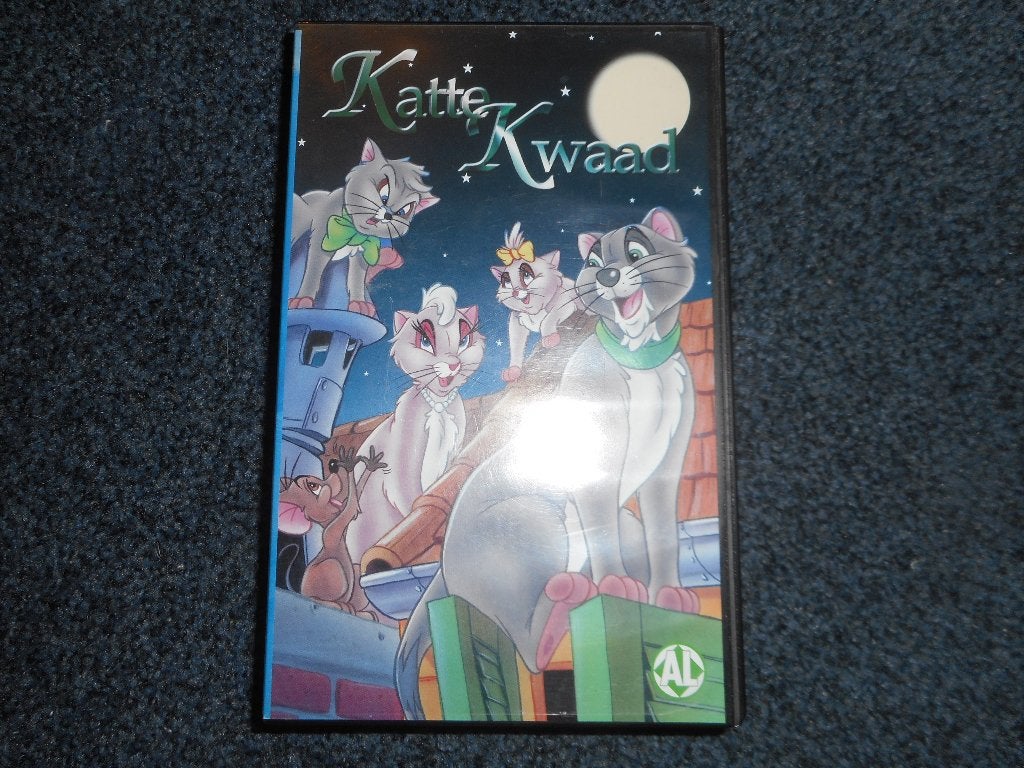 KATTEKWAAD! Mooie Tekenfilm Klassieker Op VIDEO!, Tekenfilm, Verzenden, Alle leeftijden, Zo goed als nieuw