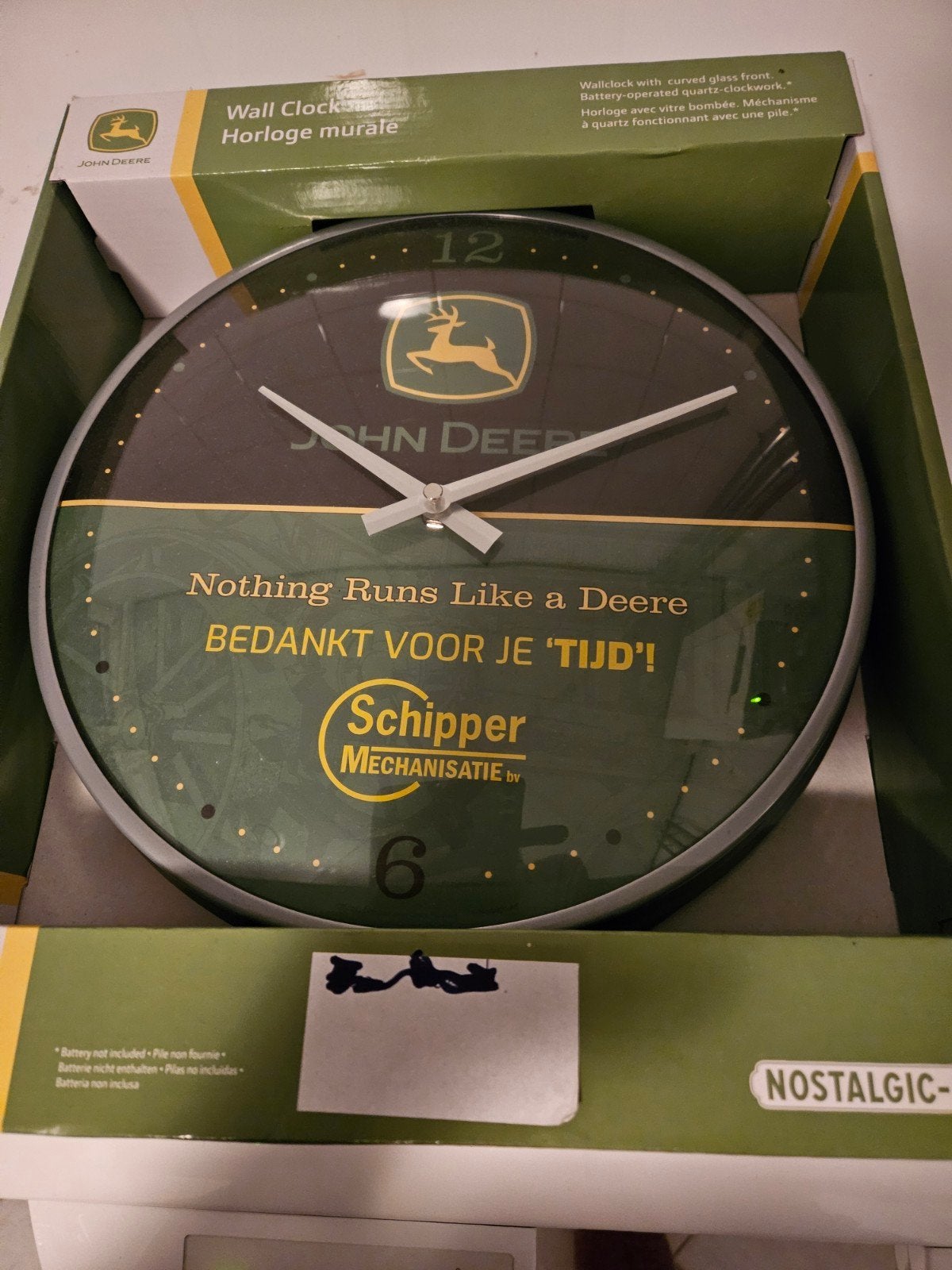 John Deere Wandklok - Nieuw in doos, Ophalen, Nieuw, Wandklok