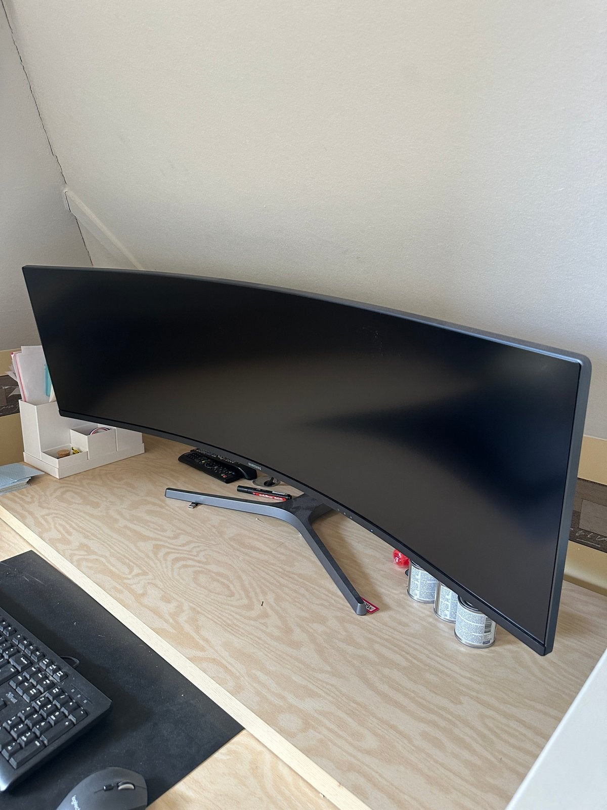 Samsung LC49HG90 49" Curved Ultrawide Gaming Monitor – 144Hz, 101 t/m 150 Hz, Curved, VA, Zo goed als nieuw