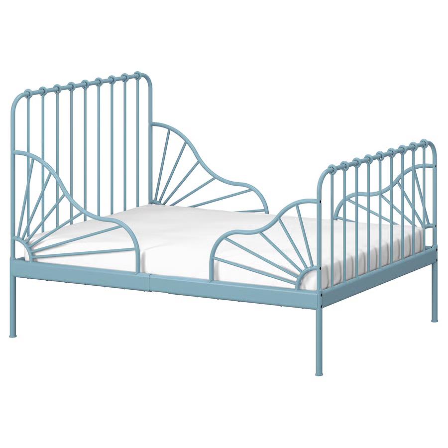 Ikea junior doorgroei bed, mintgroen, 85 tot 100 cm, Zo goed als nieuw, 180 cm of meer, Ophalen