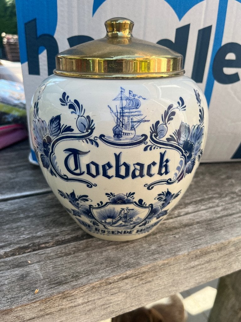 Antieke Toeback voorraadpot De Rijzende Hoop, Ophalen of Verzenden
