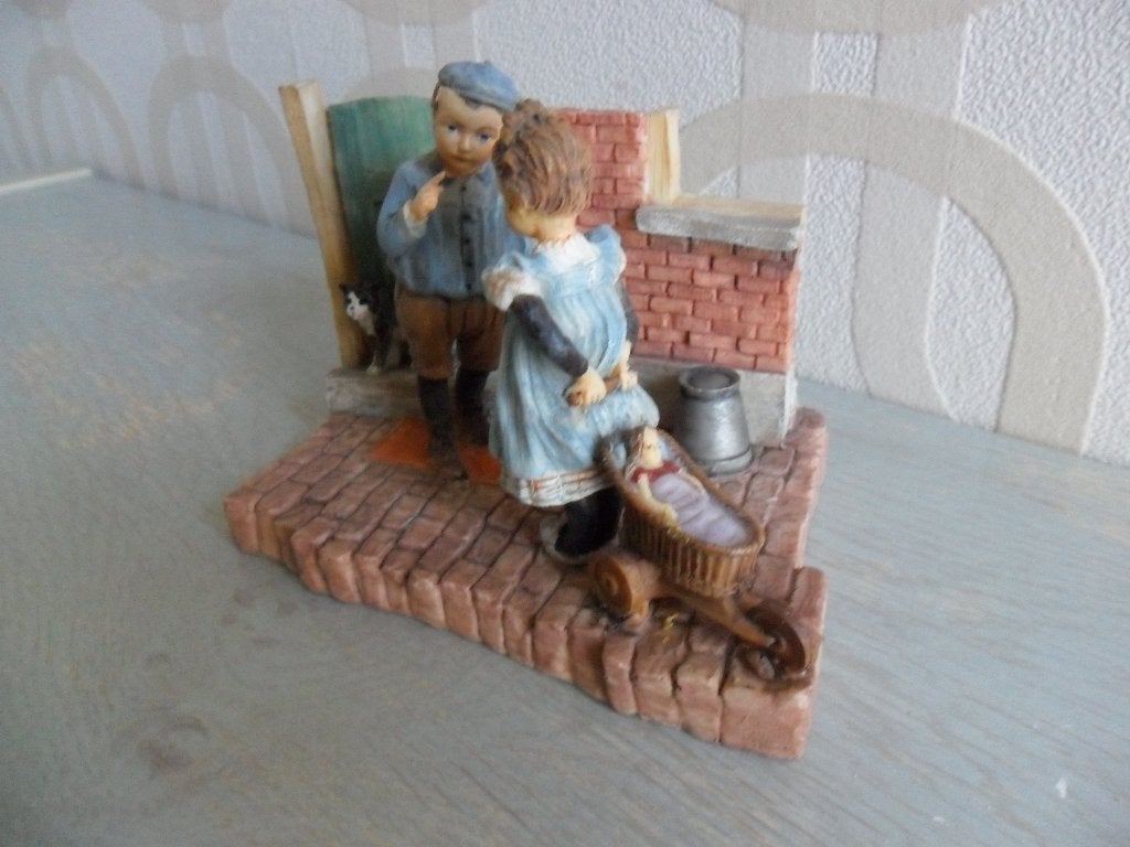 Ot en Sien - spelende kinderen met kinderwagen, gemerkt, Verzamelen, Ophalen of Verzenden, Zo goed als nieuw, Mens
