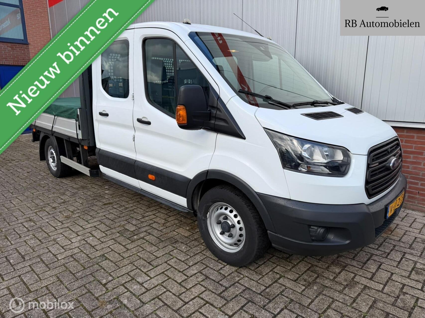 Ford Transit 350 2.0 TDCI L3H1 DC|60.849KM|Trekhaak|Airco, Achterwielaandrijving, 4 cilinders, Met garantie (alle), Wit