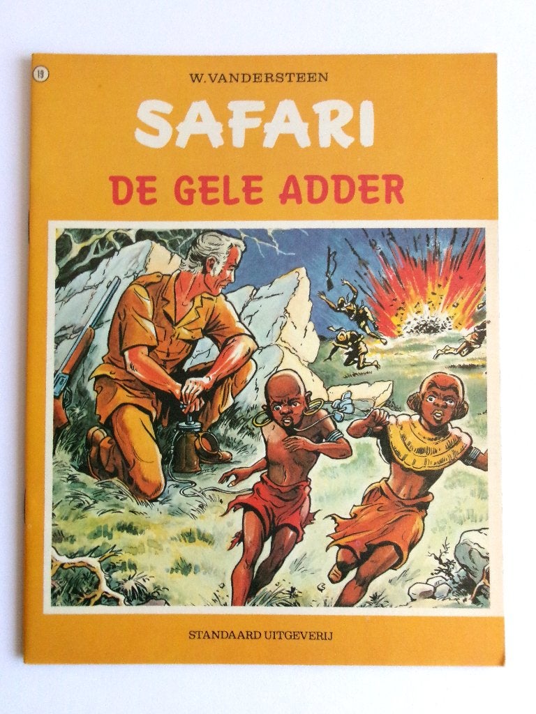 Stripboek - Safari NR. 19 De Gele Adder, Gelezen, Willy Vandersteen, Eén stripboek, Ophalen of Verzenden