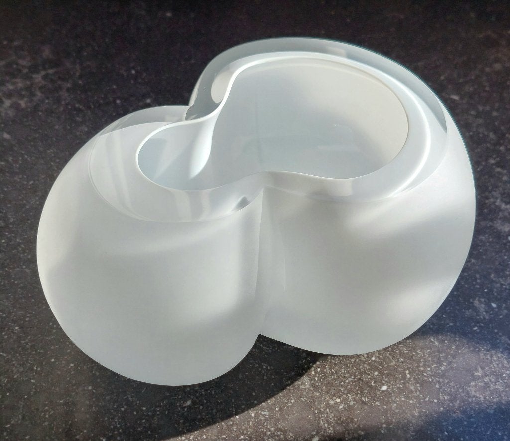Double Bowl, Deens design Normann Copenhagen glas , kom vaas, Ophalen of Verzenden, Zo goed als nieuw, Overige kleuren, Glas