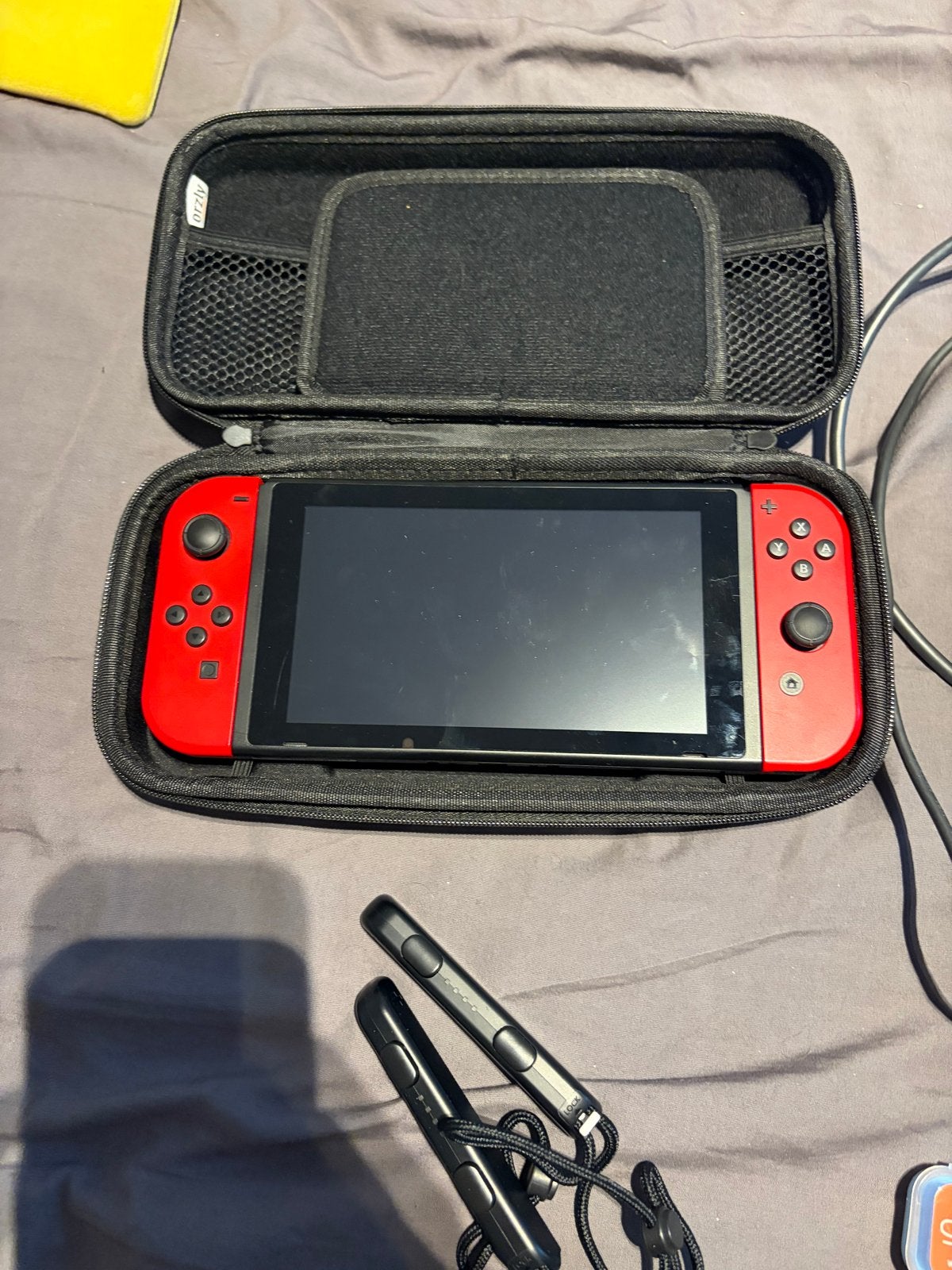 Nette Nintendo Switch v1 met 128GB SD en toebehoren, Gebruikt, Met 2 controllers, Ophalen of Verzenden, Switch Original