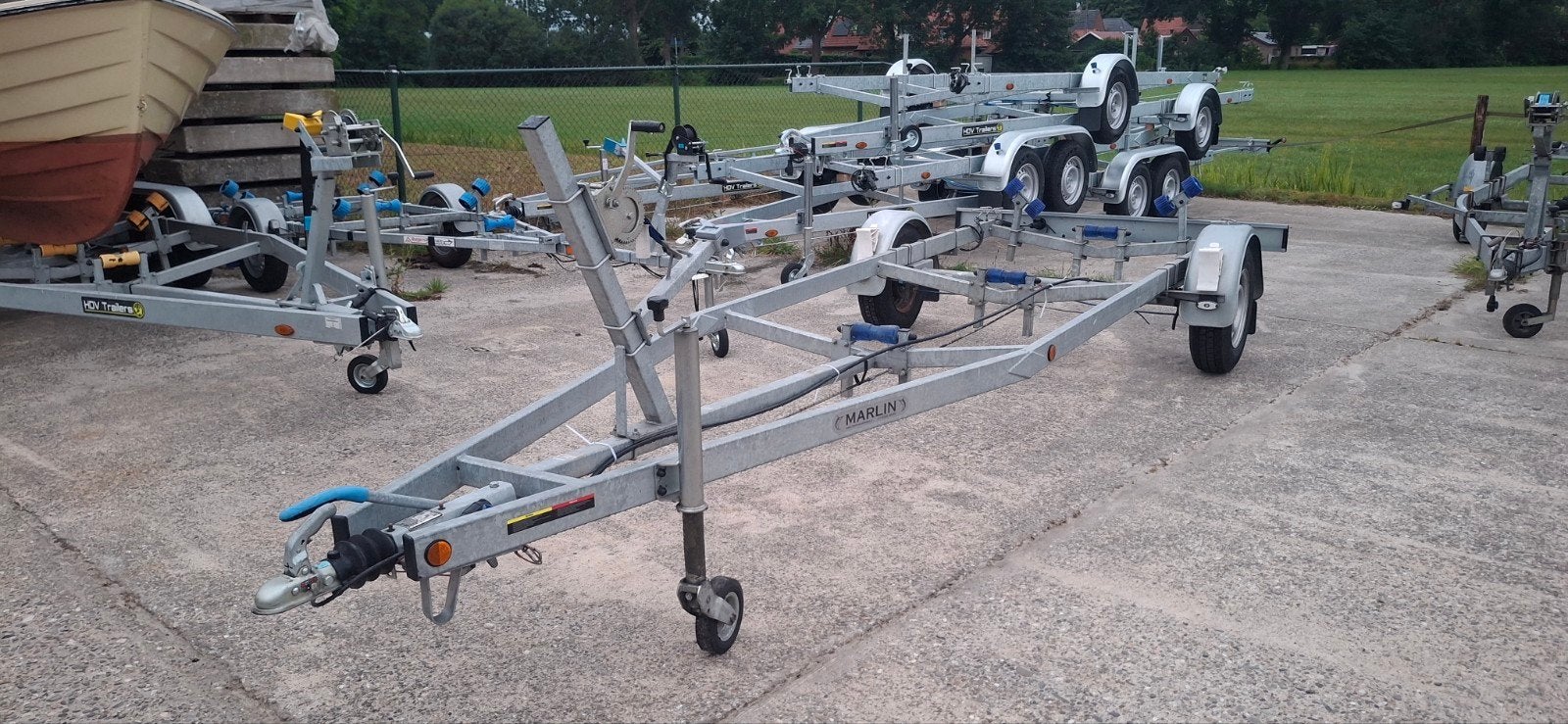 Marlin 1500 kg trailer voor boten tot 6 meter bouwjaar 2022, Watersport en Boten, Boottrailers, Ophalen, Minder dan 1500 kg, Gebruikt