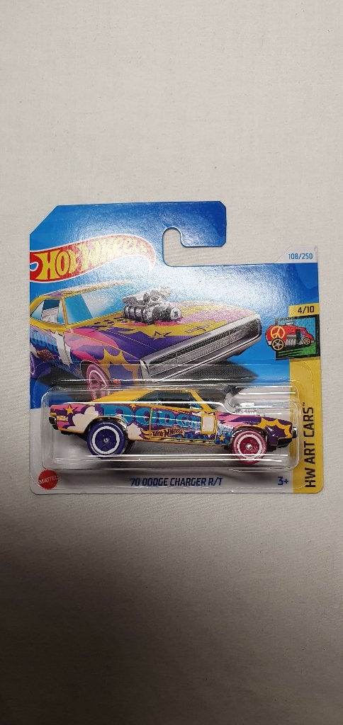 Hot Wheels 70 Dodge Charger R/T art car, Ophalen of Verzenden, Nieuw, Auto