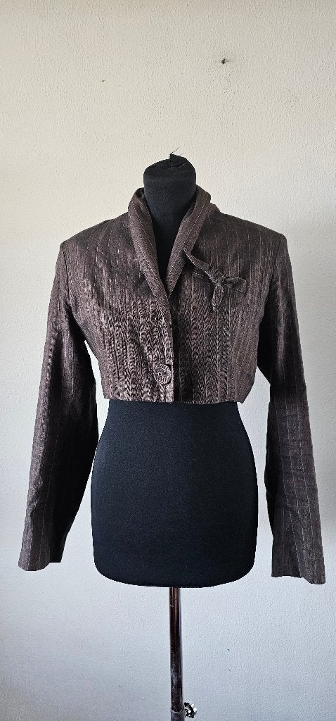Vintage Corakemperma Bolero Jasje maat M (17325), Maat 38/40 (M), Bruin, Zo goed als nieuw, Corakemperma