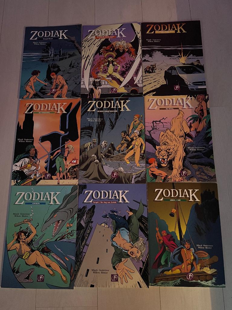 Zodiak geheel complete serie 1 t/m 9 in nieuwstaat., Boeken, Stripboeken, Complete serie of reeks, Ophalen of Verzenden, Zo goed als nieuw