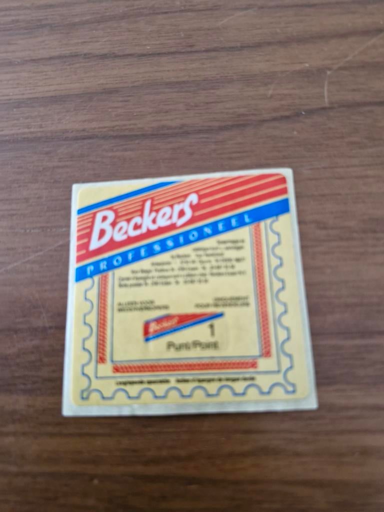 7814 Sticker Becker's Professioneel 1 Punt/Point spaarzegel, Ophalen of Verzenden
