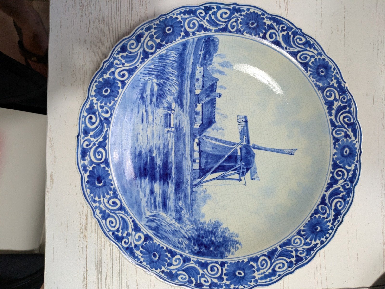mooi Delfts blauw bord., Ophalen of Verzenden