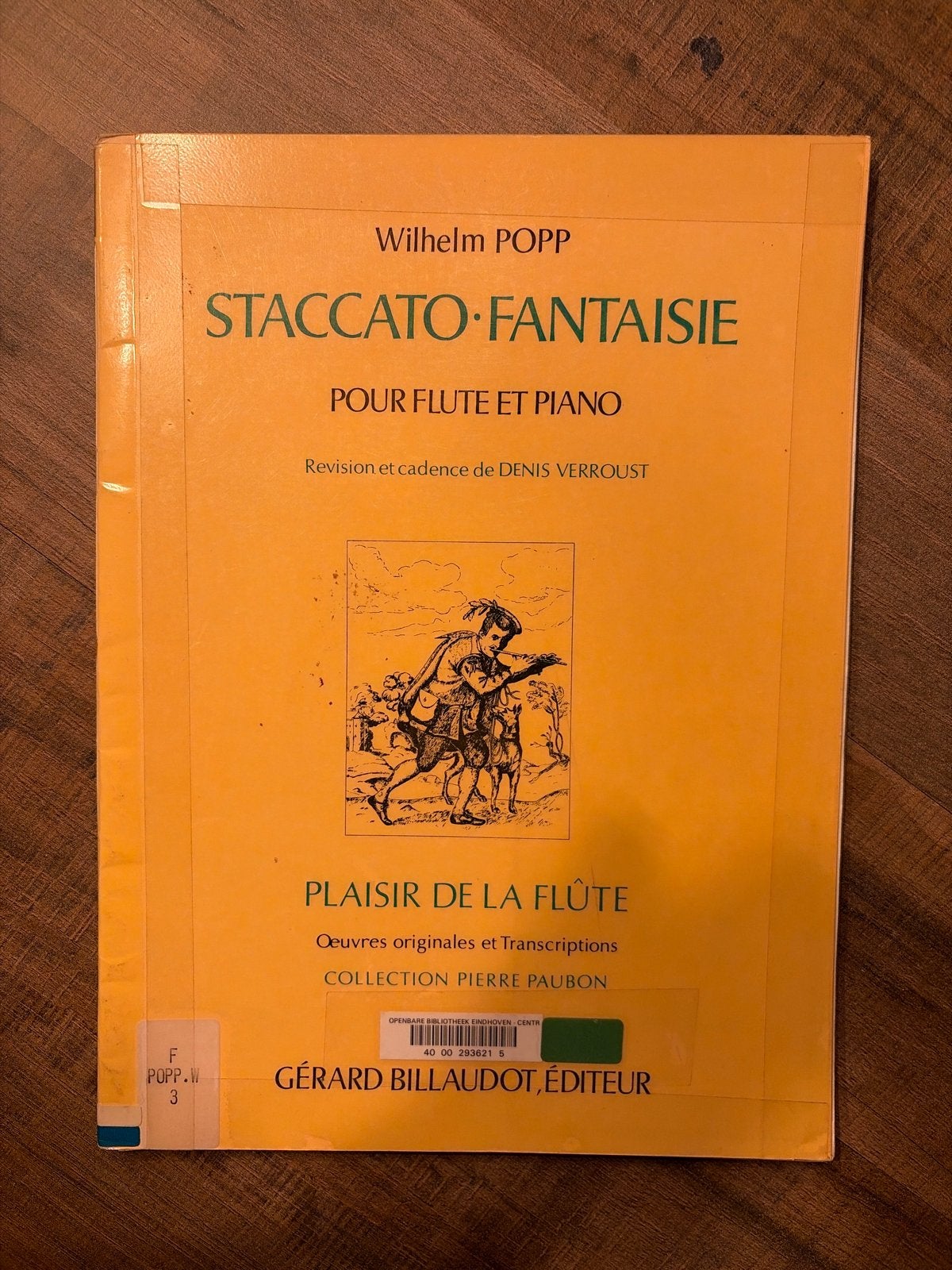 Wilhelm Popp - Staccato Fantaisie voor fluit en piano, Gebruikt, Klassiek, Ophalen of Verzenden, Dwarsfluit of Piccolo