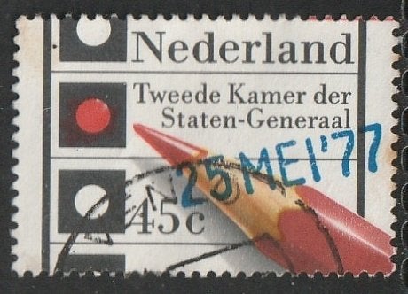 Nederland 1977 1132 Verkiezingen + opdruk, Gest Venlo, Ophalen of Verzenden, Na 1940, Gestempeld