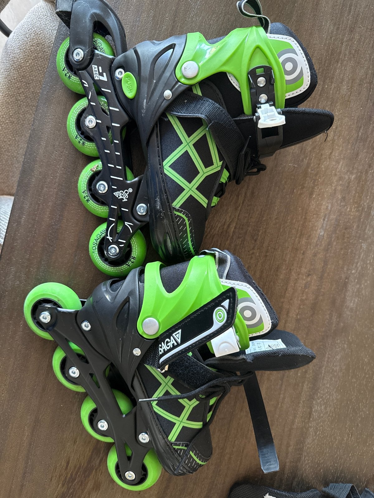 Osaga Inline Skates - Verstelbaar (Maat 31-34), Verstelbaar, Kinderen, Zo goed als nieuw, Inline skates 4 wielen