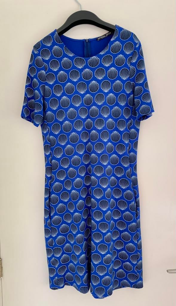 Prachtig jurk met schelpen, M, Juffrouw Jansen, Maat 38/40 (M), Blauw, Ophalen of Verzenden, Zo goed als nieuw