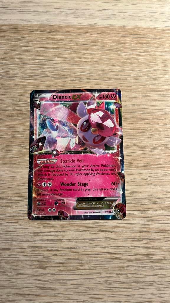 Pokemon kaart Diancie EX, Ophalen of Verzenden, Gebruikt