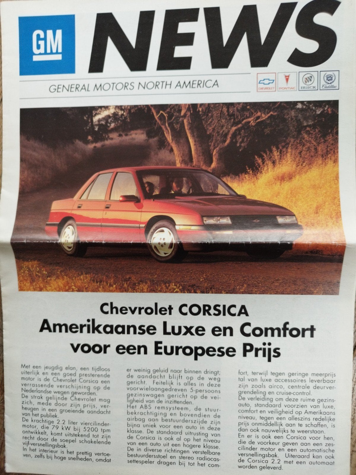 GM News: Chevrolet Corsica & Buick Park Avenue (1987), Gelezen, Chevrolet, Chevrolet, Ophalen of Verzenden