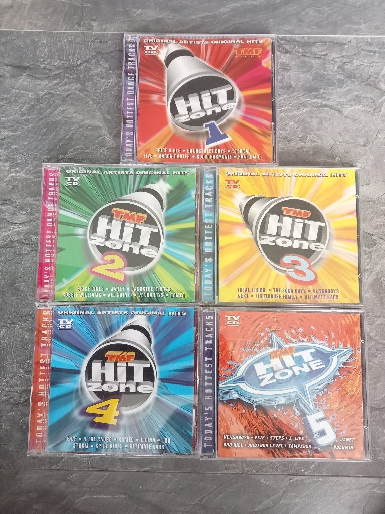 CD's TMF Hitzone 1 t/m 5 Original Artist Original Hits, Ophalen of Verzenden, Zo goed als nieuw, Dance Populair