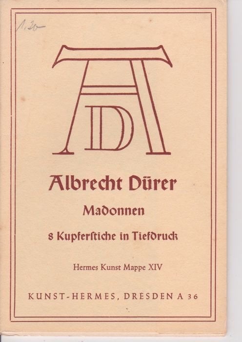Albrecht Dúrer Mabonnen 8 Kupferftichee in tiefdruck, Verzenden, Voor 1920