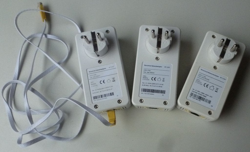 3x Homeplug / Powerline / Stroom netwerkadapter MT-2360, Ophalen of Verzenden, Zo goed als nieuw, KPN