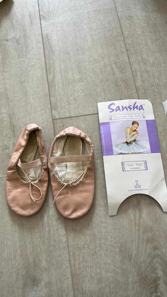 Sansha leren balletschoenen roze maat 30, Ophalen of Verzenden, Gebruikt, Schoenen